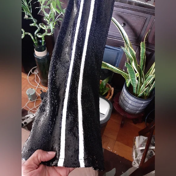 AKIRA Black Sequin Pants